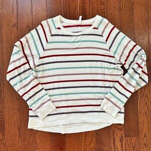 Striped Long Sleeve fleece lined Shirt